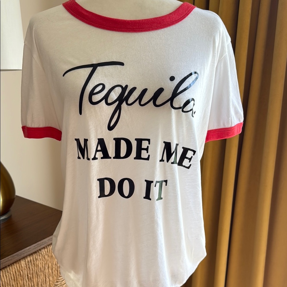 Wildfox White and Red Tequila Graphic Tee